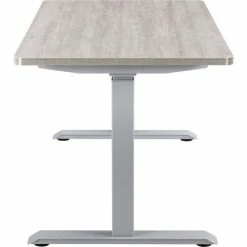 Interion By Global Industrial Interion® Electric Height Adjustable Desk, 60"W x 30"D, Gray W/ Gray Base -Outlet Desks & Workstations Store 695780GYGY 05