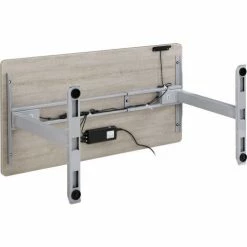 Interion By Global Industrial Interion® Electric Height Adjustable Desk, 60"W x 30"D, Gray W/ Gray Base -Outlet Desks & Workstations Store 695780GYGY 06