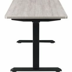 Interion By Global Industrial Interion® Electric Height Adjustable Desk, 60"W x 30"D, Gray W/ Black Base -Outlet Desks & Workstations Store 695780GY 05 1