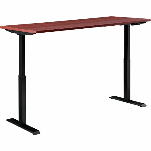 Interion By Global Industrial Interion® Electric Height Adjustable Desk, 48"W x 30"D, Mahogany W/ Black Base 1 Interion By Global Industrial Interion® Electric Height Adjustable Desk, 48"W x 30"D, Mahogany W/ Black Base