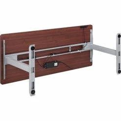 Interion By Global Industrial Interion® Electric Height Adjustable Desk, 60"W x 30"D, Mahogany W/ Gray Base -Outlet Desks & Workstations Store 695780MHGY 06