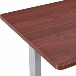 Interion By Global Industrial Interion® Electric Height Adjustable Desk, 60"W x 30"D, Mahogany W/ Gray Base -Outlet Desks & Workstations Store 695780MHGY 07