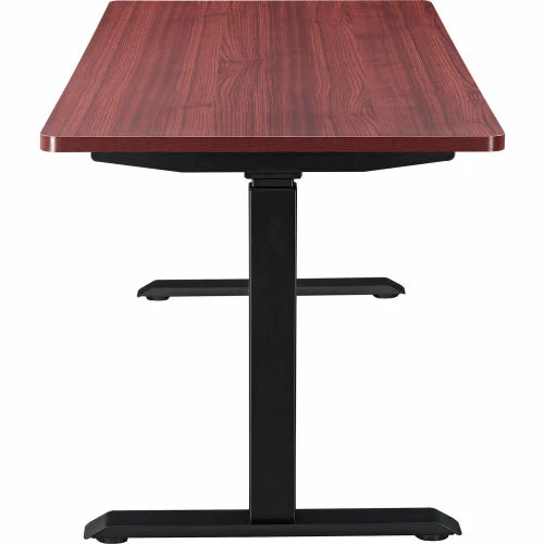 Interion By Global Industrial Interion® Electric Height Adjustable Desk, 48"W x 30"D, Mahogany W/ Black Base 6 Interion By Global Industrial Interion® Electric Height Adjustable Desk, 48"W x 30"D, Mahogany W/ Black Base - Image 6