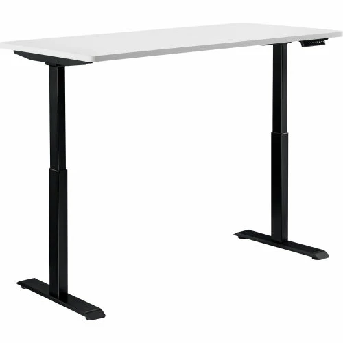 Interion By Global Industrial Interion® Electric Height Adjustable Desk, 60"W x 30"D, White W/ Black Base 1 Interion By Global Industrial Interion® Electric Height Adjustable Desk, 60"W x 30"D, White W/ Black Base