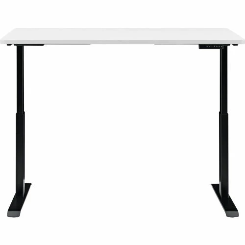 Interion By Global Industrial Interion® Electric Height Adjustable Desk, 60"W x 30"D, White W/ Black Base 3 Interion By Global Industrial Interion® Electric Height Adjustable Desk, 60"W x 30"D, White W/ Black Base - Image 3