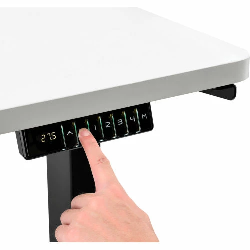 Interion By Global Industrial Interion® Electric Height Adjustable Desk, 60"W x 30"D, White W/ Black Base 5 Interion By Global Industrial Interion® Electric Height Adjustable Desk, 60"W x 30"D, White W/ Black Base - Image 5