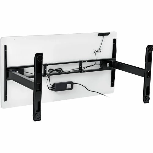 Interion By Global Industrial Interion® Electric Height Adjustable Desk, 60"W x 30"D, White W/ Black Base 7 Interion By Global Industrial Interion® Electric Height Adjustable Desk, 60"W x 30"D, White W/ Black Base - Image 7