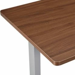Interion By Global Industrial Interion® Electric Height Adjustable Desk, 48"W x 30"D, Walnut W/ Gray Base -Outlet Desks & Workstations Store 695780WNGY 07 1