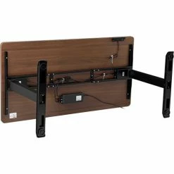 Interion By Global Industrial Interion® Electric Height Adjustable Desk, 48"W x 30"D, Walnut W/ Black Base -Outlet Desks & Workstations Store 695780WN 06