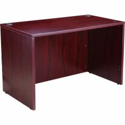 Interion By Global Industrial Interion® Desk Shell, 48"W x 24"D, Mahogany