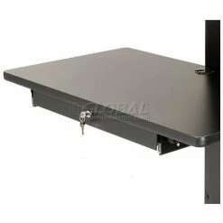 Global Industrial™ Locking Keyboard Drawer - Black -Outlet Desks & Workstations Store 706543BK 03