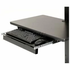 Global Industrial™ Locking Keyboard Drawer - Black -Outlet Desks & Workstations Store 706543BK 05