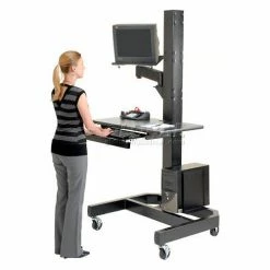 Global Industrial™ Locking Keyboard Drawer - Black -Outlet Desks & Workstations Store 706543BK 09