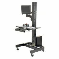 Global Industrial™ Locking Keyboard Drawer - Black -Outlet Desks & Workstations Store 706543BK 11