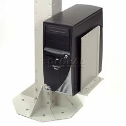 Global Industrial™ 81"H Stationary Floor Mount Orbit Computer Station Power Outlets Beige -Outlet Desks & Workstations Store 752154BG 04 4