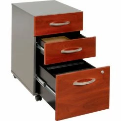 Bush Business Furniture Bush Furniture Three Drawer File Cabinet (Unassembled) - Hansen Cherry - Series C -Outlet Desks & Workstations Store 773276DC 01