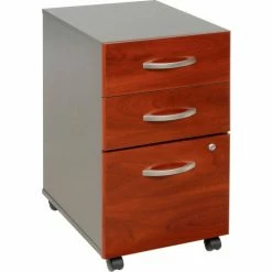 Bush Business Furniture Bush Furniture Three Drawer File Cabinet (Unassembled) - Hansen Cherry - Series C -Outlet Desks & Workstations Store 773276DC 02