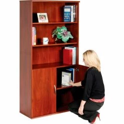 Bush Business Furniture Bush Furniture Half Height Door Kit (2 Doors) - Hansen Cherry - Series C -Outlet Desks & Workstations Store 773279DC 04