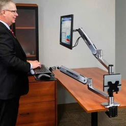 Ergotron® 80-107-200 Thin Client Mount CPU Holder, Black -Outlet Desks & Workstations Store 80 107 200 inuse1 lg