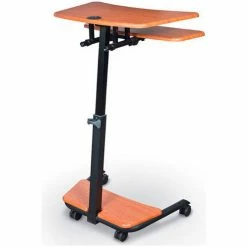 Balt® 90459 Up-Rite Mobile Sit/Stand Workstation, 28.5"- 45.5"H x 27.5"W x 22.5"D, Cherry -Outlet Desks & Workstations Store 90459 3