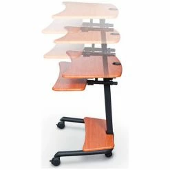 Balt® 90459 Up-Rite Mobile Sit/Stand Workstation, 28.5"- 45.5"H x 27.5"W x 22.5"D, Cherry -Outlet Desks & Workstations Store 90459 5
