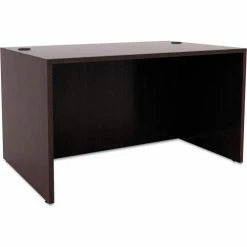 Alera® Wood Desk Shell - 47-1/4"W x 29-1/2"D x 29-5/8"H - Espresso - Valencia Series