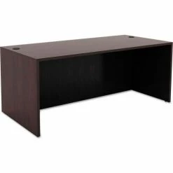 Alera® Wood Desk Shell - 65"W x 29-1/2"D x 29-5/8"H - Espresso - Valencia Series