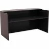 Alera® Reception Desk w/Counter - 71"W x 35-1/2"D x 42-1/2"H - Espresso - Valencia Series