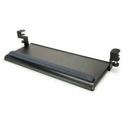 Aidata KB-1021 Extra-Wide Desk Clamp Keyboard Tray with Gel Wrist Rest, Black -Outlet Desks & Workstations Store AI9 KB 1021