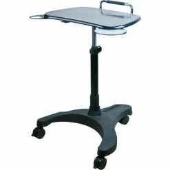 Aidata LPD008P Sit/Stand Mobile Laptop Cart, Black -Outlet Desks & Workstations Store AI9 LPD008P