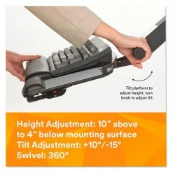 3M™ AKT170LE Sit/Stand Easy Adjust Keyboard Tray, 23" Track Length, Black -Outlet Desks & Workstations Store AKT170LE 4