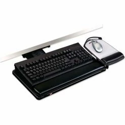 3M™ AKT80LE Adjustable Keyboard Tray, 17-3/4" Track Length, Black