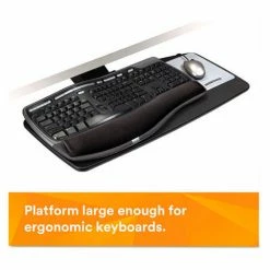 3M AKT90LE Easy Adjust Keyboard Tray with Mouse Platform, 23" Track Length, Black 8 3M AKT90LE Easy Adjust Keyboard Tray with Mouse Platform, 23" Track Length, Black -Outlet Desks & Workstations Store AKT90LE 2
