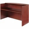 Alera Reception Desk w/Counter - 71"W x 35-1/2"D x 42-1/2"H - Mahogany - Valencia Series