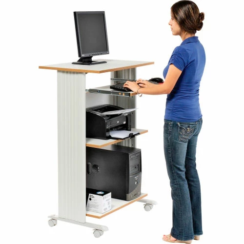 Safco® Products 1923GR Muv Stand-up Workstation - Gray 3 Safco® Products 1923GR Muv Stand-up Workstation - Gray - Image 3