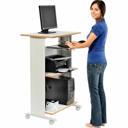 Safco® Products 1923GR Muv Stand-up Workstation - Gray 9 Safco® Products 1923GR Muv Stand-up Workstation - Gray - Image 9