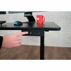 Luxor 60" Electic Stand Up Desk - 3-Stage Dual-Motor - Black Oak Top with Black Frame -Outlet Desks & Workstations Store B2064684 005