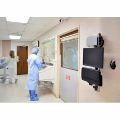 Ergotron® LX Wall Mount System with Medium CPU Holder, Polished Aluminum -Outlet Desks & Workstations Store B265097 5