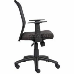 Interion By Global Industrial Interion® Height Adjustable Table with Chair Bundle - 72"W x 30"D - Cherry w/ Black Base -Outlet Desks & Workstations Store B6106 RVCHAIR 2