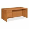 HON® Wood Desk - Single Left Pedestal - 72" - Harvest - 10500 Series