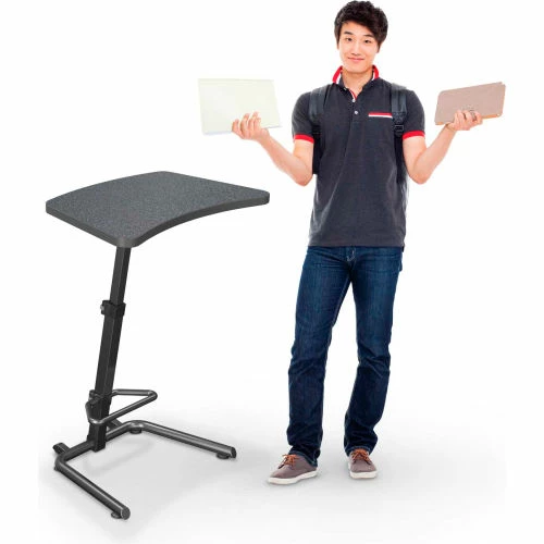 Balt® 90532 Up-Rite Student Sit/Stand Desk, 26"- 43"H x 26-5/8"W x 20"D, Graphite Nebula 1 Balt® 90532 Up-Rite Student Sit/Stand Desk, 26"- 43"H x 26-5/8"W x 20"D, Graphite Nebula