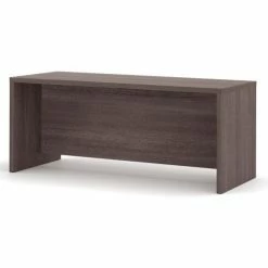 Bestar® Executive Desk - 71" - Bark Grey - Pro-Linea Series -Outlet Desks & Workstations Store BSA 120400 1147