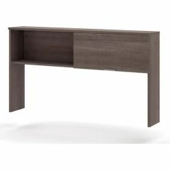 Bestar® Hutch with Sliding Doors - 71" - Bark Grey - Pro-Linea Series -Outlet Desks & Workstations Store BSA 120520 1147