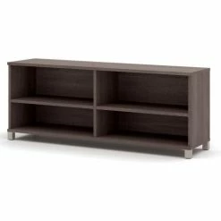 Bestar® Credenza -71" - Bark Grey - Pro-Linea Series -Outlet Desks & Workstations Store BSA 120612 1147