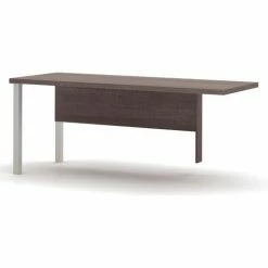 Bestar® Return Table with Metal Legs - 71" - Bark Grey - Pro-Linea Series -Outlet Desks & Workstations Store BSA 120811 47