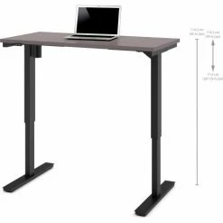 Bestar® Height Adjustable Table - Electric - 48" x 24" x 28" - 45"H Slate -Outlet Desks & Workstations Store BSA 65857 59