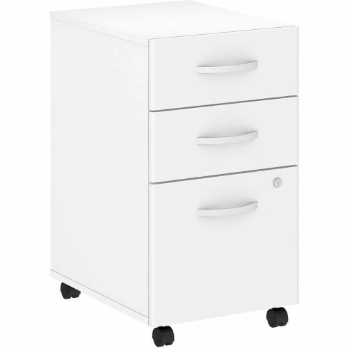 Bush Business Furniture Bush Furniture 3-Drawer Mobile File Cabinet - White - Studio C Series 11 Bush Business Furniture Bush Furniture 3-Drawer Mobile File Cabinet - White - Studio C Series - Image 11