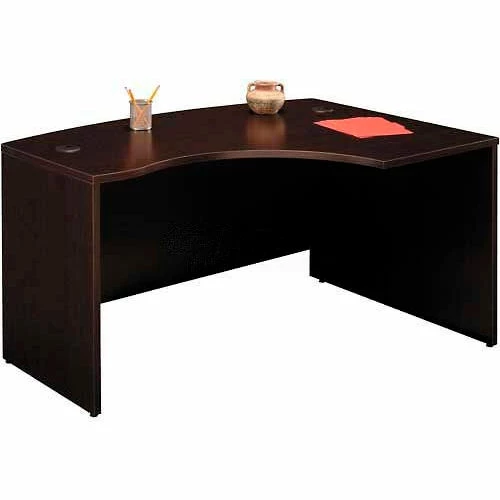 Bush Business Furniture Bush Furniture Right Hand Wood Desk with Bow Front - Mocha Cherry - Series C 1 Bush Business Furniture Bush Furniture Right Hand Wood Desk with Bow Front - Mocha Cherry - Series C