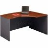 Bush Business Furniture Bush Furniture Right Hand Wood Desk with Bow Front - Hansen Cherry - Series C
