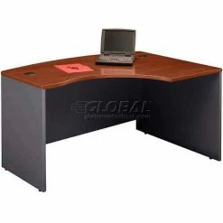 Bush Business Furniture Bush Furniture Right Hand Wood Desk with Bow Front - Hansen Cherry - Series C